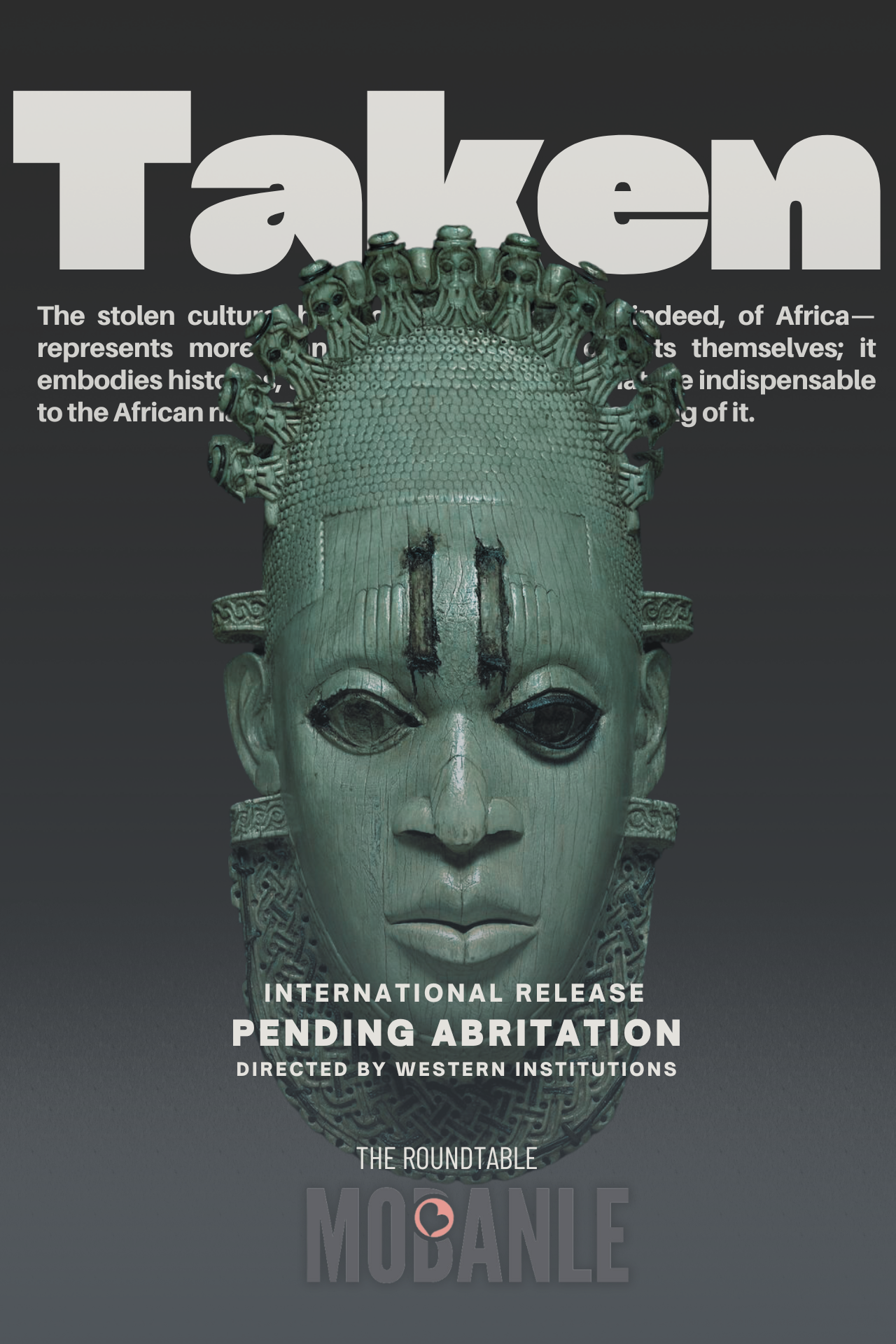 Mockup Repatriate African Artifacts/Benin Bronze. Image courtesy of Mobanle